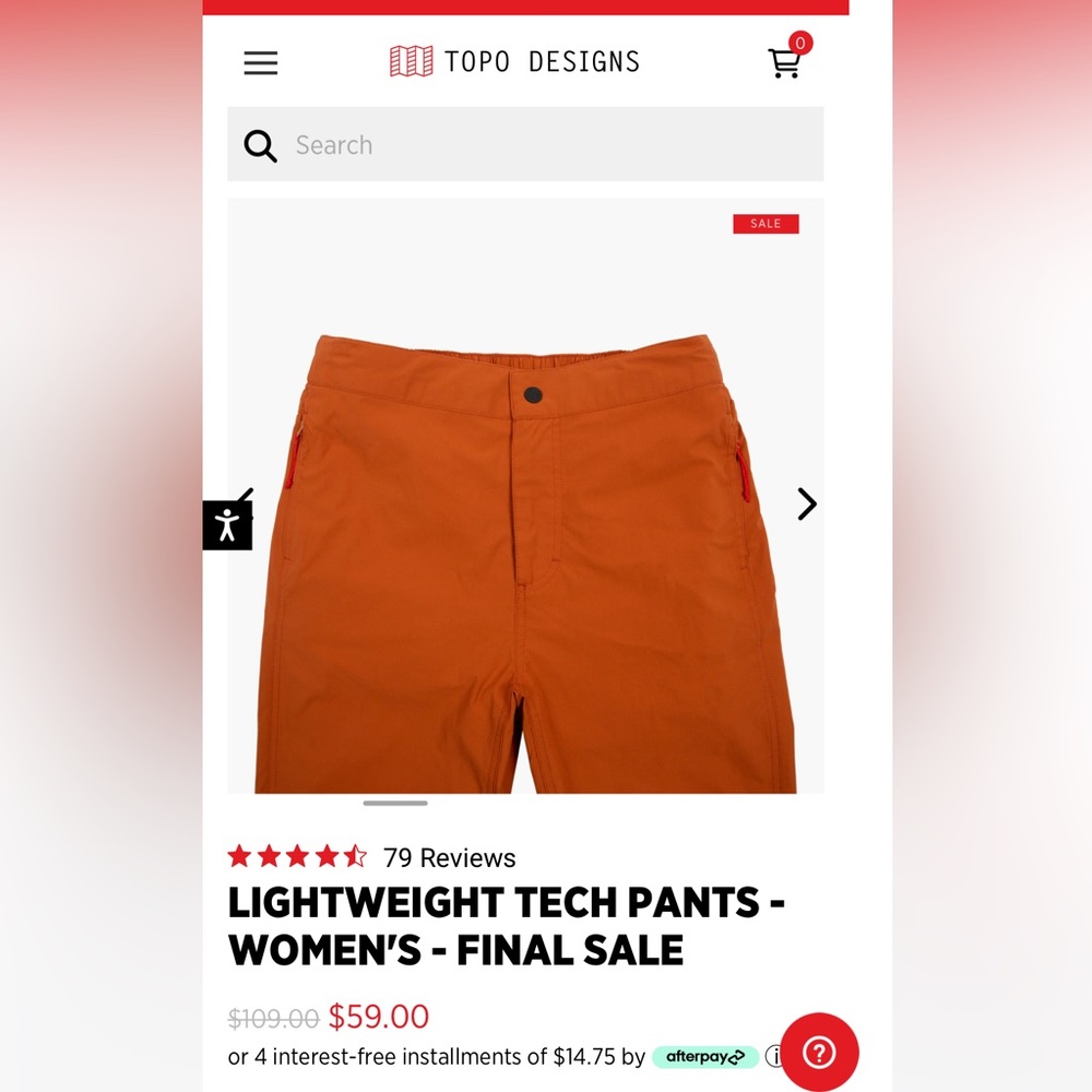 Women’s TOPO Designs Lightweight Tech Pants
